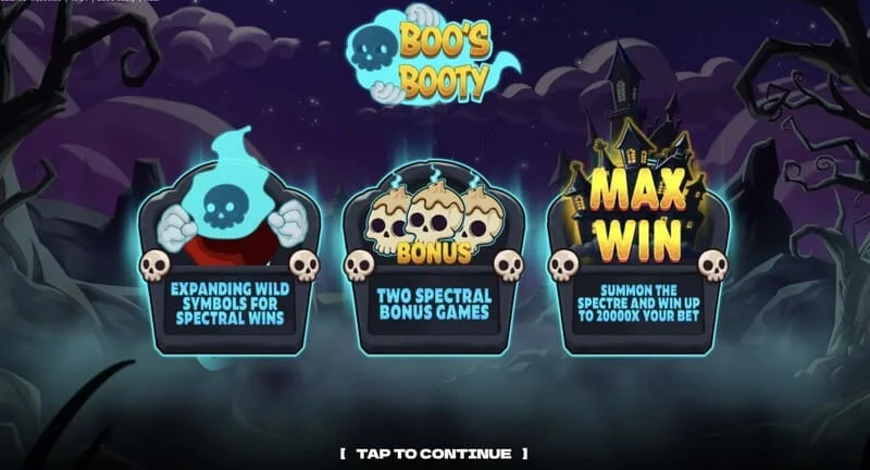 Boo's Booty - tabella delle funzioni bonus e Feature Buy